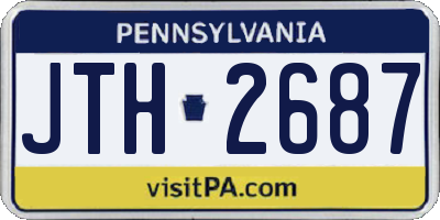 PA license plate JTH2687