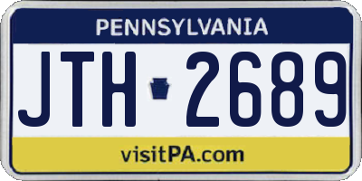 PA license plate JTH2689