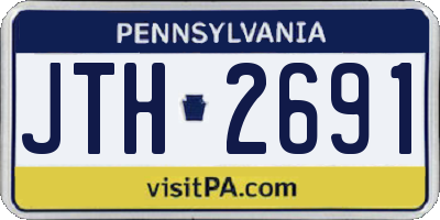 PA license plate JTH2691