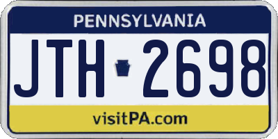 PA license plate JTH2698