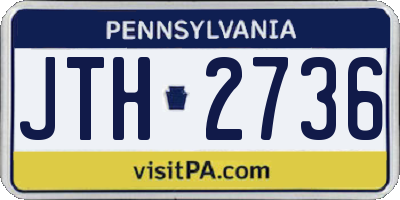 PA license plate JTH2736