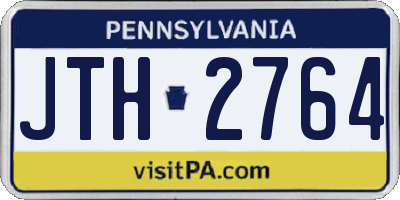 PA license plate JTH2764