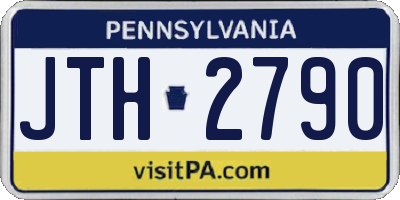 PA license plate JTH2790