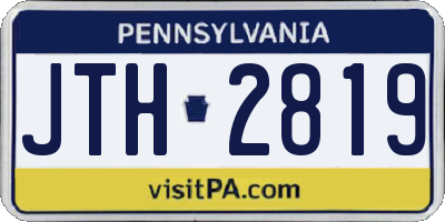 PA license plate JTH2819