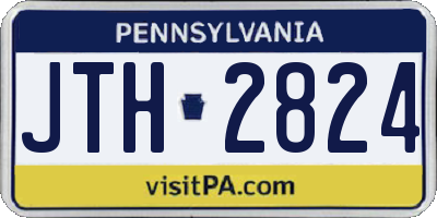 PA license plate JTH2824