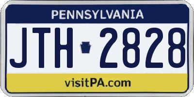 PA license plate JTH2828
