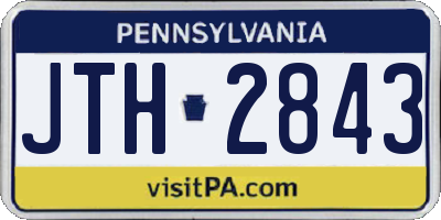 PA license plate JTH2843