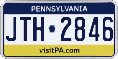 PA license plate JTH2846