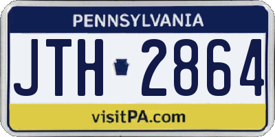 PA license plate JTH2864