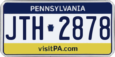 PA license plate JTH2878