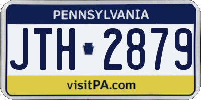 PA license plate JTH2879