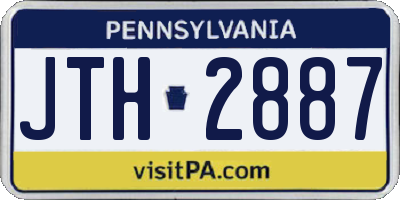 PA license plate JTH2887