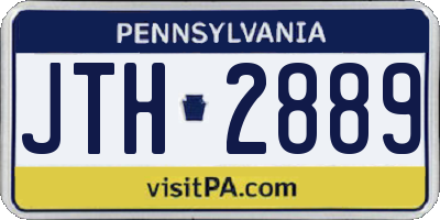 PA license plate JTH2889
