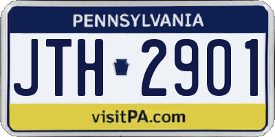 PA license plate JTH2901