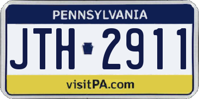 PA license plate JTH2911