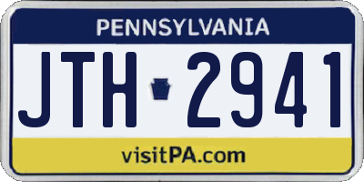 PA license plate JTH2941