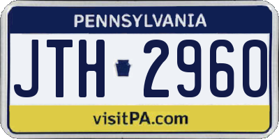 PA license plate JTH2960
