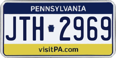 PA license plate JTH2969