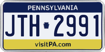 PA license plate JTH2991