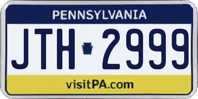 PA license plate JTH2999
