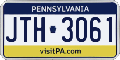 PA license plate JTH3061