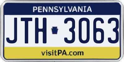 PA license plate JTH3063