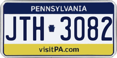 PA license plate JTH3082