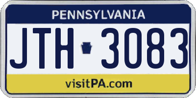 PA license plate JTH3083