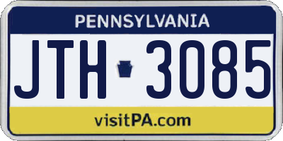 PA license plate JTH3085