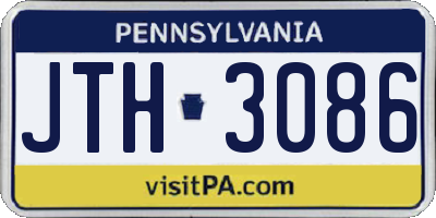 PA license plate JTH3086