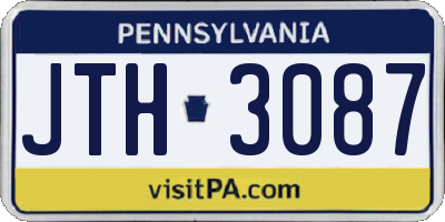 PA license plate JTH3087
