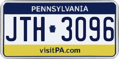PA license plate JTH3096