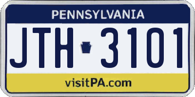 PA license plate JTH3101