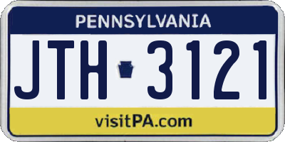 PA license plate JTH3121