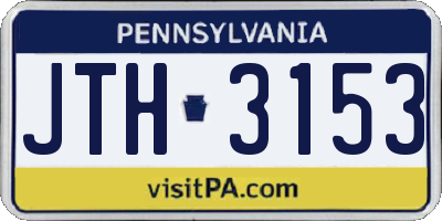 PA license plate JTH3153