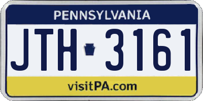 PA license plate JTH3161