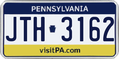 PA license plate JTH3162