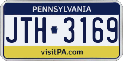 PA license plate JTH3169