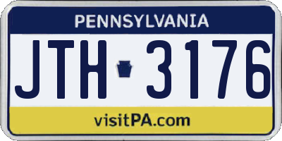 PA license plate JTH3176
