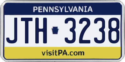 PA license plate JTH3238
