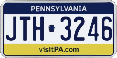 PA license plate JTH3246