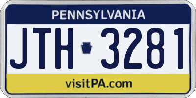 PA license plate JTH3281