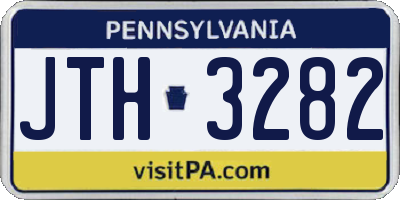 PA license plate JTH3282