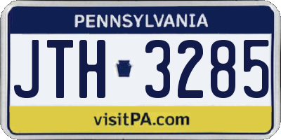 PA license plate JTH3285