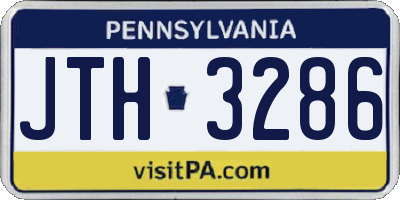 PA license plate JTH3286