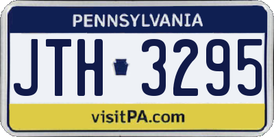 PA license plate JTH3295