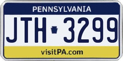 PA license plate JTH3299