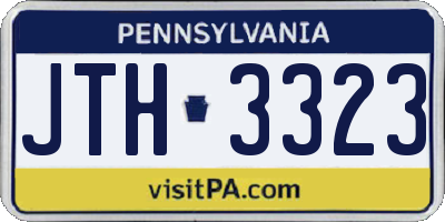 PA license plate JTH3323
