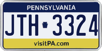 PA license plate JTH3324