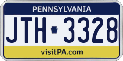PA license plate JTH3328